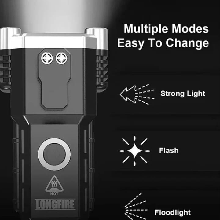 Multiunctional 8 in 1 Portable Bright Torch
