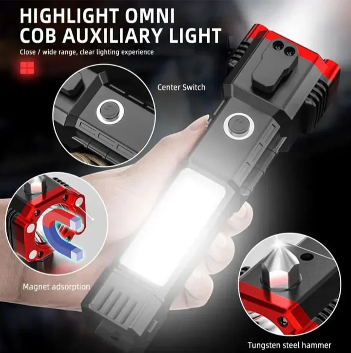 Multiunctional 8 in 1 Portable Bright Torch