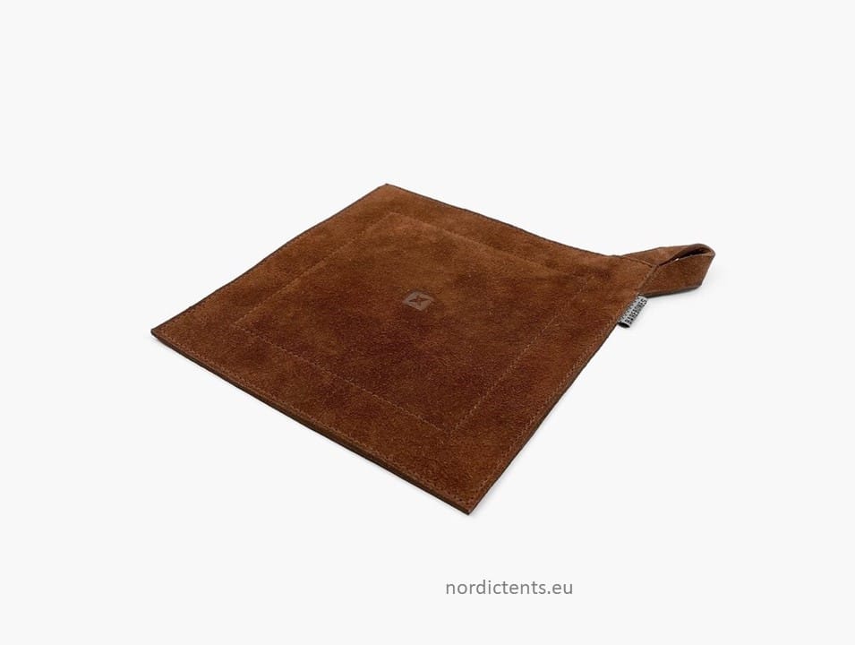 Barebones - Suede Leather Hot Pad -Terracotta