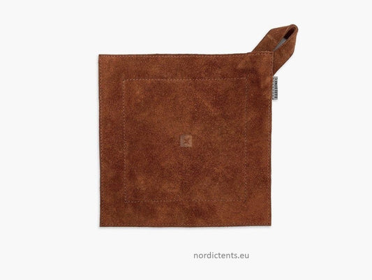 Barebones - Suede Leather Hot Pad -Terracotta